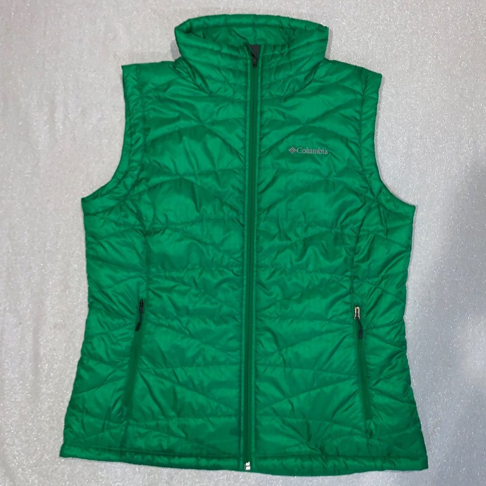 Columbia Omni-Heat green puffy vest XL